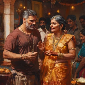 PhotoRealism,a man muscular beefy ,sweaty criminal,talking and c...