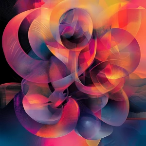 An abstract and geometric alien hybrid rendered in the style of...