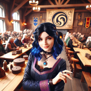 Wendy Marvell from “Fairy Tail” as a young adult, hot, dark blue...