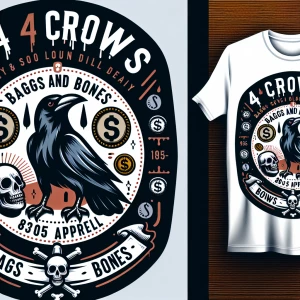 Design a circular cartoonish logo blending vintage and modern ae...