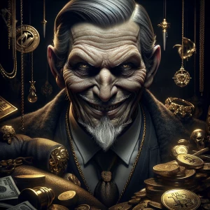 Generate a hyper-realistic detailed image of a loathsome vile ma...