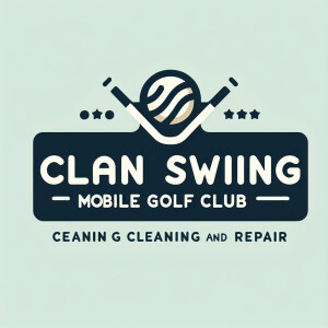 A logo for a company called Clean Swing Mobile Golf Club Cleanin...
