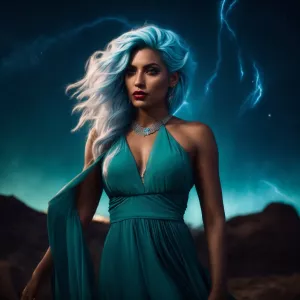 Create an image depicting Dahlia Valentina, a tall and athletic...