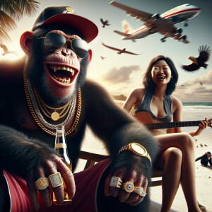 Creat an high resolution, 8k Hyperrealistic image of a cheerful...