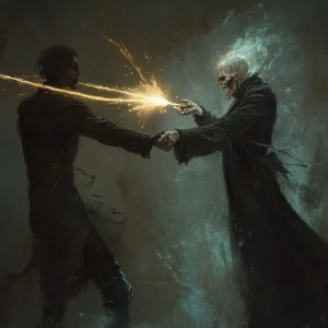 dart waider fights with Volan de Mort