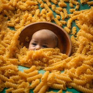 Pasta covered babies