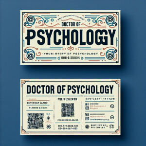 Bizcard layout design for doctor of psychology.
Doublesided. Qr-...