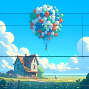 Create an animation of a dynamic blue sky filled with drifting c...
