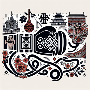 Придумай мне татуировку основанную с  регионом Калмыкией и Санкт...