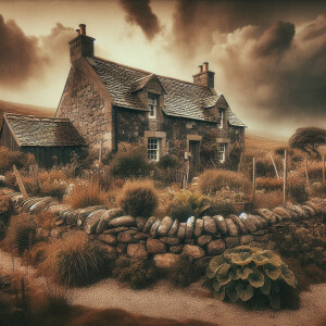 The environment is an isolated countryside. In the foreground th...