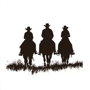Design a silhouette depicting three successive family showing da...