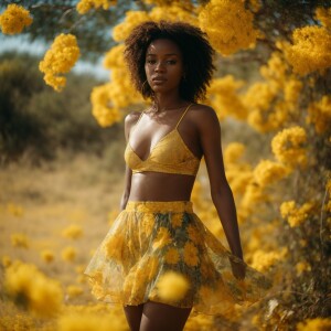 beautiful slender South African girl, 25 years old, wearing a bi...