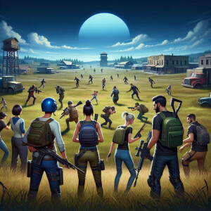 Игроки PUBG на фоне игры точь в точь