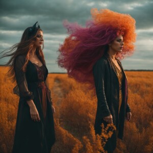 A woman who is half witch half human vs a man who is half witch...