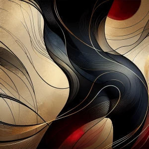 Design an abstract art piece that subtly hints at sensuality wit...