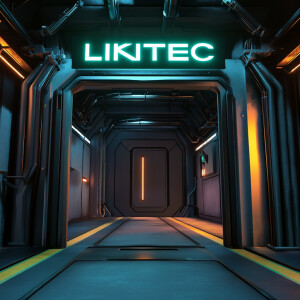 A futuristic sign that says LinkTech