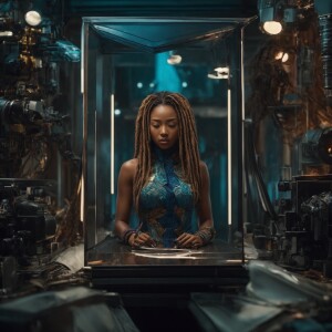 create a  ultra high resolution 3d  beautiful African American w...