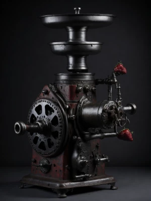 need a close up of a very old fruit Grinder (like meat Grinder)...