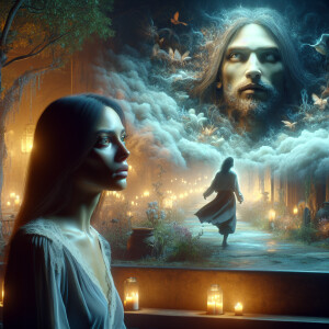 A woman falls in love with a mysterious figure who only appears...