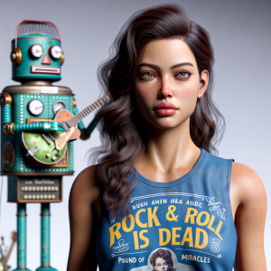 Photorealistic. Gorgeous skinny brunette 27-year-old woman with...