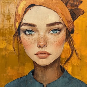 A girl in acrylic art style