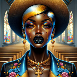 Full image view ultra realistic psychedelic airbrush glossy oil...
