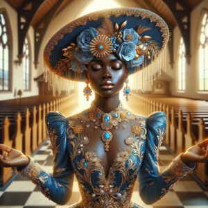 Create an illustration that embodies spirituality and a deep con...