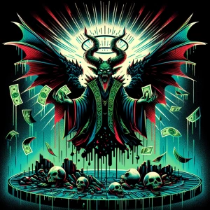 Reds, blues. Dripping cartoon style art like on an acid trip lik...