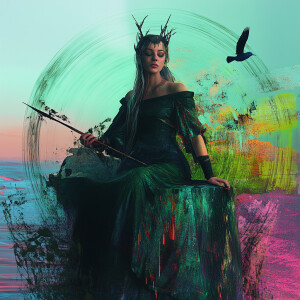 Goddess Rhiannon from Wales Mythology 
--sref 2586252172 3196748...