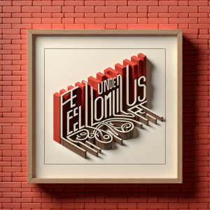 Erase the word under Felonious Art and make the bricks red as th...