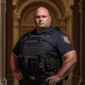 Lifesize digital photography portrait of young fat muscled age 2...