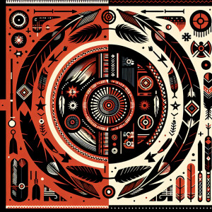 American Indian Red and Black