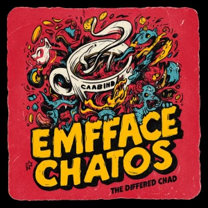 sticker design, hand-drawn coffee cup overflowing with swirling...