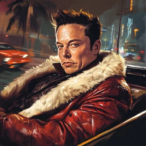 Elon Musk in GTA art style — — highly detailed character portra...