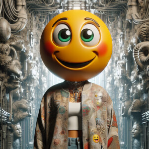 "Craft an ultra-high-definition image of a humanoid figure with...