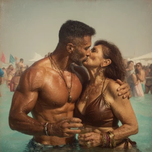 Hyperrealism, photo painting .a indian criminal sweaty muscular...