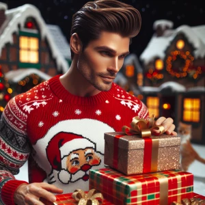 A Caucasian man with neatly slicked-back flat brown hair dons a...