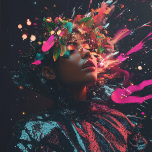 The Forgotten Goddess is in a state of metamorphosis, her gown m...