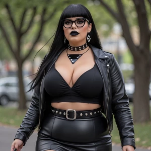 Create a very curvy and very busty woman of Ashkenazi, German, F...