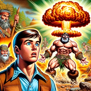 **Adam Bomb** - A Garbage Pail Kid with a mushroom cloud explosi...