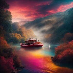 rafting on river and dinner on the ship