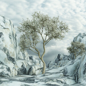 marble trees nature photo realistic