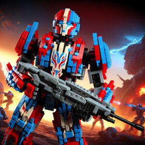 Create a detailed image of Optimus Prime, the iconic leader of t...