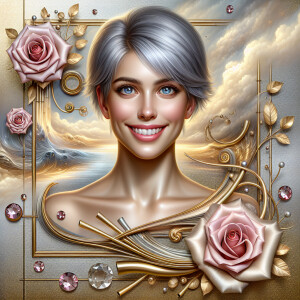 A horizontal portrait of a thinner, smiling heavy set
Caucasia...