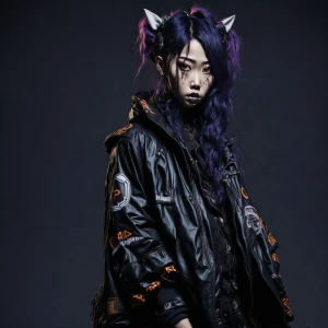 Hit, young, japanese singer with harajuku style clothes