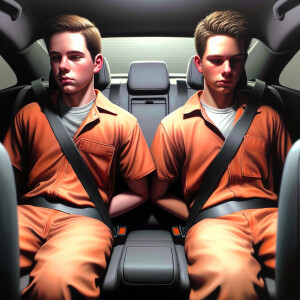 “Hands behind back”, Two Caucasian males, aged 13 to 15,  they h...