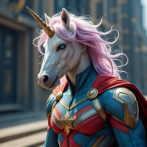 Imagine a bad ass superhero named unicorn Man.