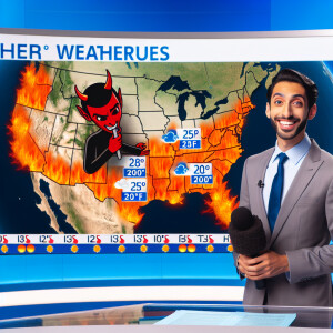 High resolution. Meteorologist reports weather on tv! Super high...