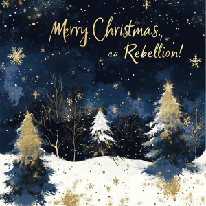 Create a visually striking Christmas-themed image featuring a sn...