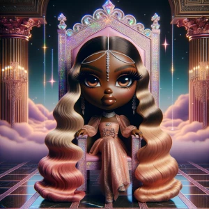 8k stylized  stunning chibi semi realistic exaggerated facial fe...